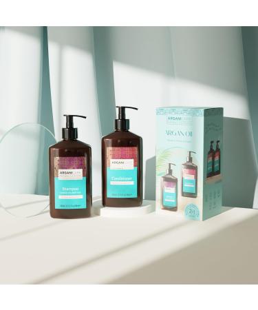ARGANICARE | Argan Shampoo + Conditioner | Gently Cleans Your Hair | Revitalizes and Fortifies | Intense Hydration | Repairs and Strengthens Your Hair | Made in France | 2x400ML - Buy Online on GoSupps.com
