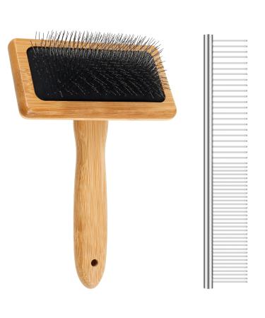 UYEXM 2Pcs Tapestry Weaving Comb Macrame Fringe Comb Set Stainless Steel Combs Macrame Tassel Brush for DIY Macrame Plant Hangers Wall Hangings for Dogs Cats Pets Hair Removing Knots