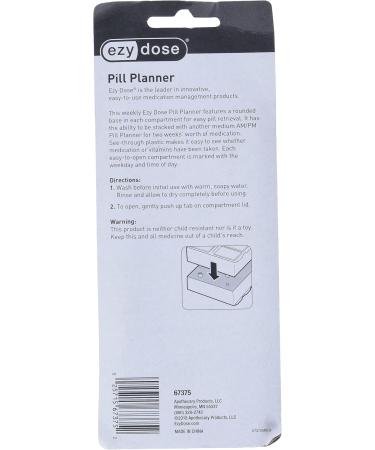 Ezy Dose Weekly AM/PM Pill Organizer - 7-Day Vitamin Case & Medicine Box (Pack of 3) - Medium Compartments for International Shipping - Buy Online on GoSupps.com