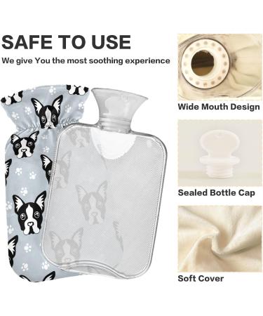 Naanle Bulldog 1L Heat Bottle for Pain Relief | Transparent Warm Water Bottle for Bed Hands & Feet - Buy Online on GoSupps.com
