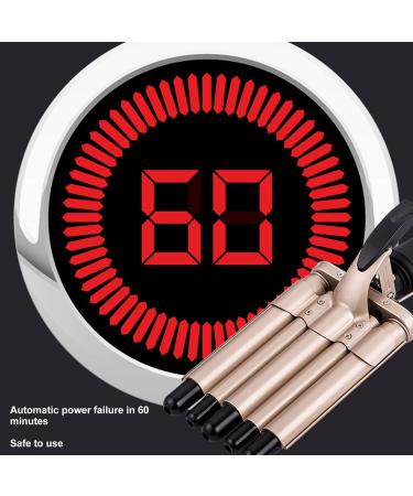 Adjustable 5 Barrel Curling Iron Wand 15 Temperature Gears Digital Display ABS and Aluminum Construction for Long Lasting Wavy Hairstyles - Buy Online on GoSupps.com