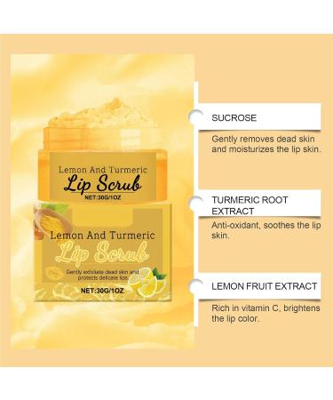 Gommage l vres au curcuma et au citron pour l vres fonc es exfoliant l vres au curcuma et au citron pour l vres s ches et gerc es hydrate et estompe les ridules 30 ml - Buy Online on GoSupps.com