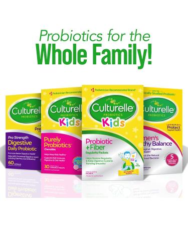 Culturelle Kids Probiotic Fiber 60 Packets | Unflavored, 1+ Years Regularity - Buy Online on GoSupps.com
