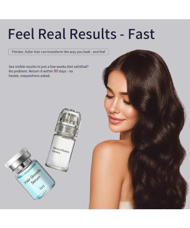 Hair Regrowth System - 5ml Vials 2 Microneedling Devices Hair Growth Serum Anti-Hair Loss Treatment - Buy Online on GoSupps.com
