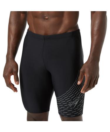 Speedo Men's Medley Logo II Swim Shorts Black/Grey 8