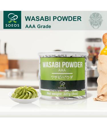 Premium Grade AAA Wasabi Powder 8oz for Sushi | Authentic Root Fresh Bulk | Green 8 Ounce - Soeos - Buy Online on GoSupps.com