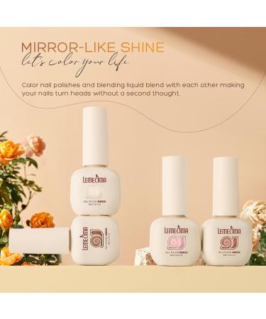 Lemecima Nude Gel Nail Polish Set - 6 Long Lasting Colors - Shellac Nail Polish Gift for Women - Salon Quality DIY at Home - Buy Online on GoSupps.com