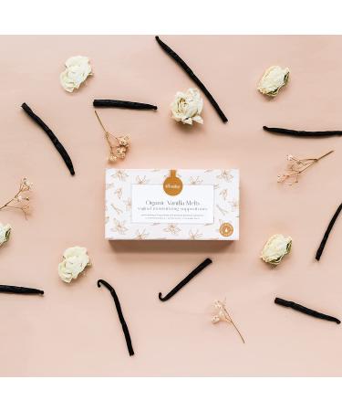 Femallay Organic Vanilla Vaginal Moisturizing Suppository Melts - 100% Natural for Odor, Dryness & Pleasure (14ct) - Buy Online on GoSupps.com