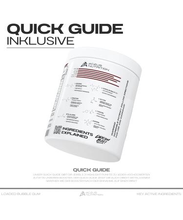 Buy Aceus Nutrition Bubble Gum Pre Workout Booster - 30 Portions 200mg Caffeine Creatine Monohydrate & 10 Active Ingredients | Shop Internationally - Buy Online on GoSupps.com