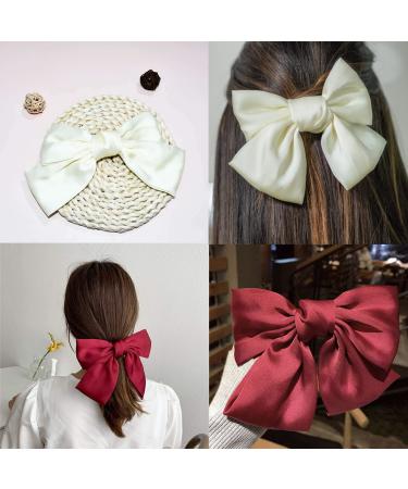 Olakin Hair Loops Clip Set - 2 Pieces | Loop Hair Clips with Clip Closure for Girls in Red & White - Buy Online on GoSupps.com