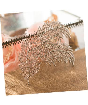 Beaupretty Bridal Hair Accessories hair comb bridal headpiece rhinestone headpiece headpiece bridal hair comb silver headpiece rhinestone hair comb hair side combs bride tree leaves Comb - Buy Online on GoSupps.com