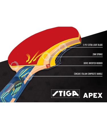 STIGA Apex Table Tennis Racket with ACS Technology - Performance-Level Control - Buy Online on GoSupps.com