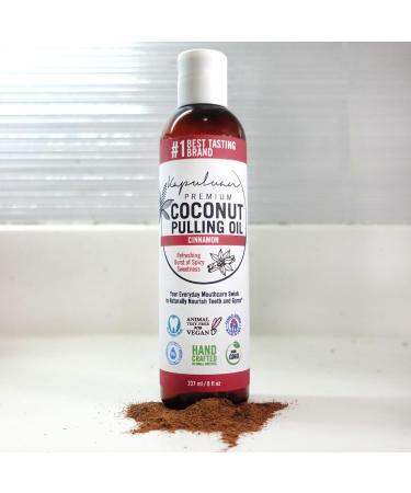 Coconut Oil Pulling Mouthwash - 100% Pure & Natural Non-GMO Ayurvedic with Refreshing Cinnamon | Best for Teeth & Gums - Buy Online on GoSupps.com