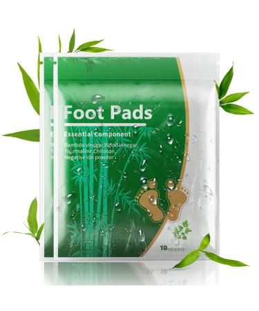 ADINOR Foot Pads - 20pcs Natural Vinegar and Ginger Powder Foot Pads for Foot Care Improve Sleep Relaxation Foot Care Deep Cleansing Foot Pads
