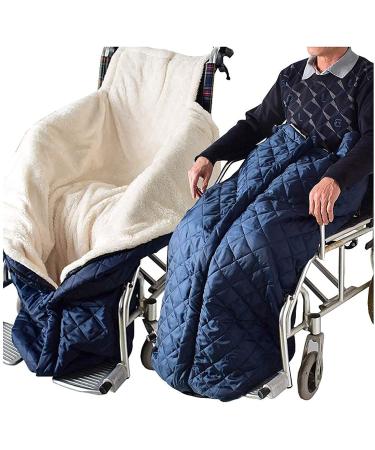 Blanket Thicken Plush Fleece Lining Wheelchair Warmer Cover Blanket Weather Proof with Zipper and Villus Siamese SemiWrapped Windproof Set for Elderly and Disabled