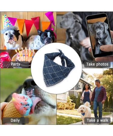 Buy Dadabig 4-Piece Dog Bandanas - Stylish Reversible Triangle Scarves for Dogs & Cats - Cotton Checkered Pet Neckwear - Buy Online on GoSupps.com