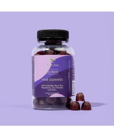 As I Am Rice Water Hair Gummies 60 Count 30 Day Supply - with Forbidden Black Rice Phytosterols Saw Palmetto Biotin Phytonutrients Essential Vitamins and Minerals. - Buy Online on GoSupps.com