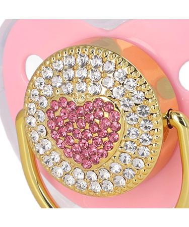 Bling Pacifier - Hygienic Silicone Baby Pacifier for Newborns - Pink Sleep Aid - Buy Online on GoSupps.com