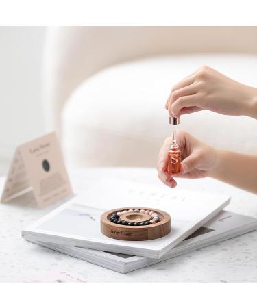 Stress Reduction Aromatherapy Gift for Women | Walnut Aromateller & Lava Stone Bracelet - Calming Essential Oil | Unique Birthday & Friendship Gift - Zebra-Jaspis Walnut Bat (19cm) - Buy Online on GoSupps.com