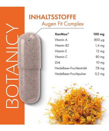 Botanicy Eyes Fit Complex - Patented Xanmax Nutrient Formula for Eye Health & Vision | 60 Capsules - Buy Online on GoSupps.com