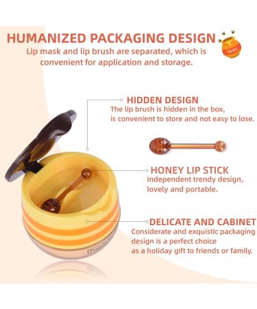 Tongyend Lip Sleeping Mask Honey Lip Mask Overnight Lip Balm Lip Plumper Care Day Night Repair For Dry Chapped Peeling Cracked Lips Lip Balm Locks in Moisture Lip Care - Buy Online on GoSupps.com
