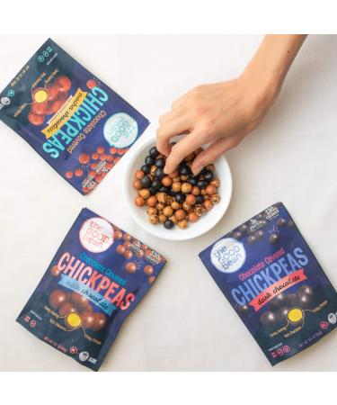 Good Bean Chocolate Covered Chickpeas - Milk Chocolate (4 Pack) 3.5 oz Resealable Bag - Crispy Chickpeas - Plant Protein & Fiber Snack - Buy Online on GoSupps.com