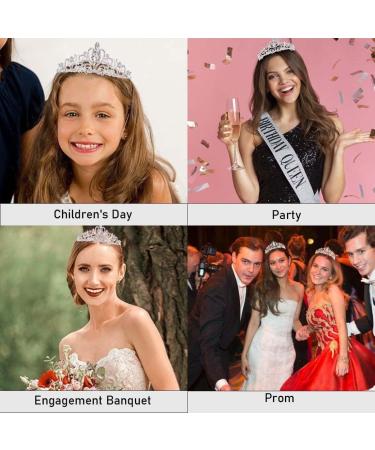 Crystal Tiara Crown Headband for Women Girls - Crystal Headband Elegant Princess Crown with Combs Rhinestone Crown for Bridal Wedding Prom Birthday Party Cosplay Christmas Halloween Hair Accessories 01 - Buy Online on GoSupps.com