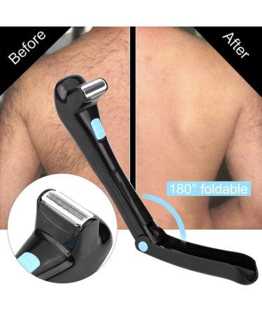 Electric Back Hair Shaver for Men - 14.7" Foldable Battery-Powered Groomer | Painless DIY Body Hair Removal - Buy Online on GoSupps.com