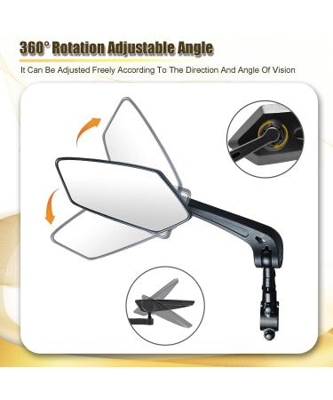 HD Blast-Resistant Adjustable Rotatable Bike Mirror - Rearview Bicycle Mirror (2PCS) - Buy Online on GoSupps.com