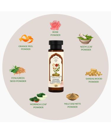 Powder to Foam Ayurvedic Face Wash 50g Natural 3-in-1 Face Cleanser Scrub & Exfoliant Herbal Skin Care Powder with No Preservatives or Chemicals Gentle Deep Cleansing for All Skin Types - Buy Online on GoSupps.com