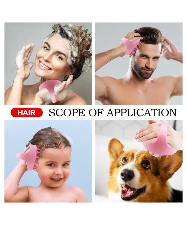 AEEOONLS Scalp Massager Shampoo Brush - Soft Hair Scalp Scrubber for Stress Relief and Growth - Ergonomic Shower Brush for Men, Women, Kids - Pink - Buy Online on GoSupps.com