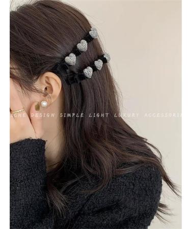 Braided Hair Clips Crystal Rhinestone Braided Hair Clips Heart Hair Clips Hairpins Sweet Lovely Heart Hair Barrettes Glitter Hair Accessory Fashion Gifts for Women Teens Girls - Buy Online on GoSupps.com