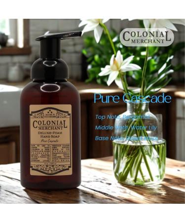 Colonial Merchant Foaming Hand Soap | Pure Cascade Bergamot White Lily & Sweet Musk | 3-Pack of 12oz Bottles | Non-Toxic | Moisturizing | Made in USA - Buy Online on GoSupps.com
