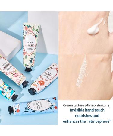 Duqulle Hand cream with plant scent 5 x 30 g hand cream sets moisturizing hand care cream with natural floral scent hand cream gift set for travel deeply moisturizing and caring - Buy Online on GoSupps.com