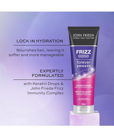John Frieda Frizz Ease Extra Strength Serum for Frizz-Free Hair Ideal for Thick Coarse Hair (50 mL) & Frizz Ease Forever Smooth Conditioner with Anti-Frizz Immunity Complex (250 mL) - Buy Online on GoSupps.com