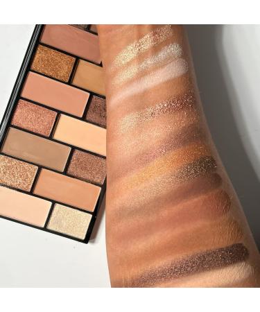 Technic Exposed Eyeshadow Palette - 16 Long Lasting Shades for Day or Night Looks - Browns, Bronzes & Neutrals - 29.6g - Buy Online on GoSupps.com