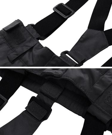 Kids Winter Snow Ski Pants with Removable Suspenders - Black (10-12 Years) - Buy Online on GoSupps.com