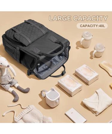 Large Waterproof Baby Casual Diaper Backpack - Multifunctional Grey Bag for Mom & Dad - Buy Online on GoSupps.com