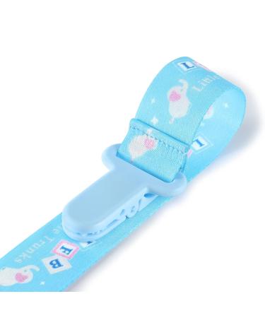 Buy LittleForBig Adult Pacifier Clip Set - 3 Blue Elephant Paci Clips for Adults | International Shipping Available - Buy Online on GoSupps.com