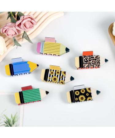 Pencil Claw Clip Teacher Themed Claw Clips Pencil Hair Claw Clip Teacher Hair Clip 2024 New Pencil Claw Clip Fun Hair Accessories Fun Pencil Hairpin Pencil Hair Clip Set (D) - Buy Online on GoSupps.com