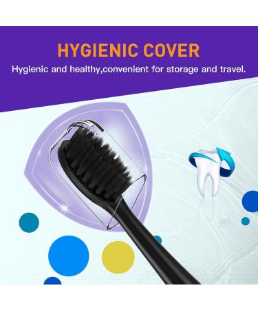 Toothbrush Replacement Heads for Burst Sonic Electric Toothbrush - Soft Bristles for Deep Cleaning & Teeth Whitening - Black - Buy Online on GoSupps.com