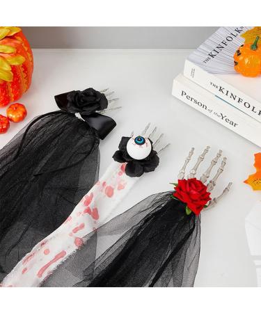 AJTUTUS Creative Halloween Skull Flower Headbands Functional Hair Accessoy with Skull Flower Designs Unique Halloween Headdress - Buy Online on GoSupps.com