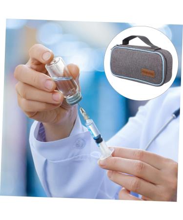 Healvian Portable Insulin Cooler Bag - Blue Cloth Ice Pack for Insulin Pen - Outdoor Insulated Cooler Box - 21X4.5X10cm - Buy Online on GoSupps.com