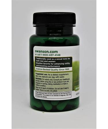 Swanson Muira Puama Extract (10:1) 250mg - 60 Capsules - Buy Online on GoSupps.com