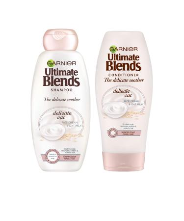 Garnier Garnier Ultimate Blends Shampoo and Conditioner | Gentle Oat with Rice Cream and Soothing Oat Milk for Sensitive Scalp and Fragile Hair | 360 ml