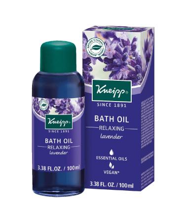 Kneipp Lavender Herbal Bath Oil, Relaxing Soak, 3.38 fl. oz. Balancing, Lavender
