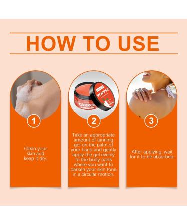 Carrot Tanning Cream - Sunbed Tanning Accelerator Deep Moisturizing Natural Tanned Glow Outdoor Sunbathing Beach Essentials Holiday Essentials for Women - Buy Online on GoSupps.com