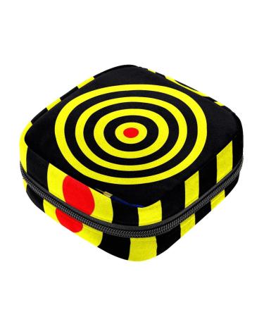 Menstruation pad bag with zipper women's napkin bag tampons collecting bags for women and girls (target yellow circle)