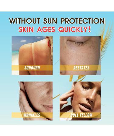 Sunscreen SPF 50+ Sun Cream with Rice + Probiotics Moisturizing Suncream Sun Lotion for Face Body UVA&UVB Protetion Refreshing Non-Greasy No White Cast with Rice Extracts 2 * 50ml 1 - Buy Online on GoSupps.com