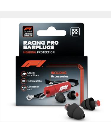 Alpine Formula 1 Earplugs - Reusable Hearing Protection for Race Events and Loud environments - Noise Reduction of 22dB - Ultra Soft Comfort Filter Hearing Protection - Official F1 Product